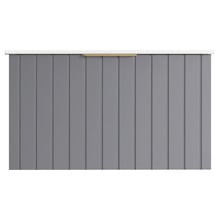 Boardwalk 750mm Matte Grey Wall Hung Single Vanity with Ceramic Countertop